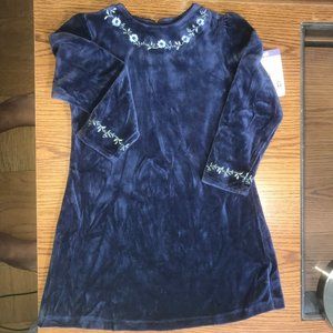 Angel Fish blue velour dress sz 5/6 NWT